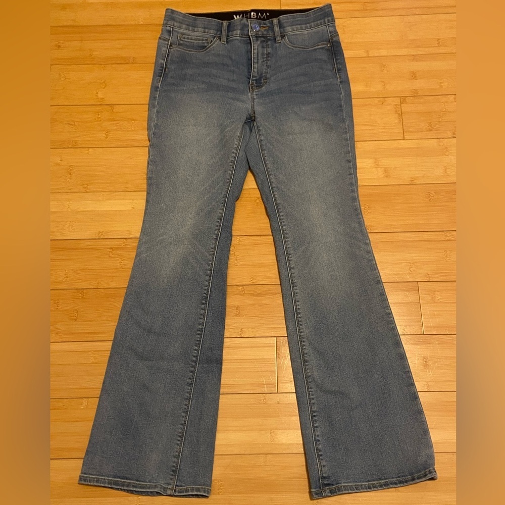 WHBM Skinny Flare Jeans Women’s 4S Blue Stretch Denim